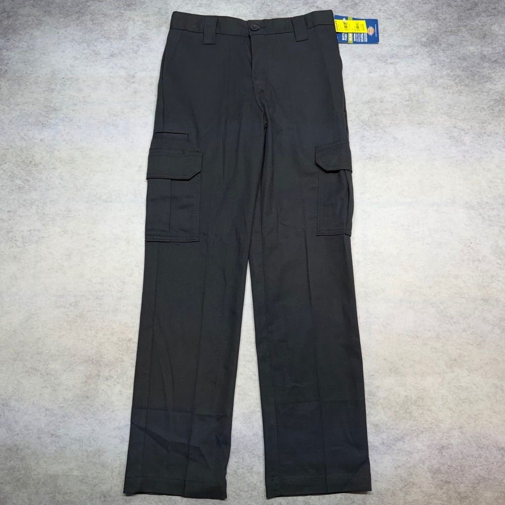 NWT Dickies Slim Fit Boys Size 12 Black Flex Tapered Leg Cargo Pants Workwear